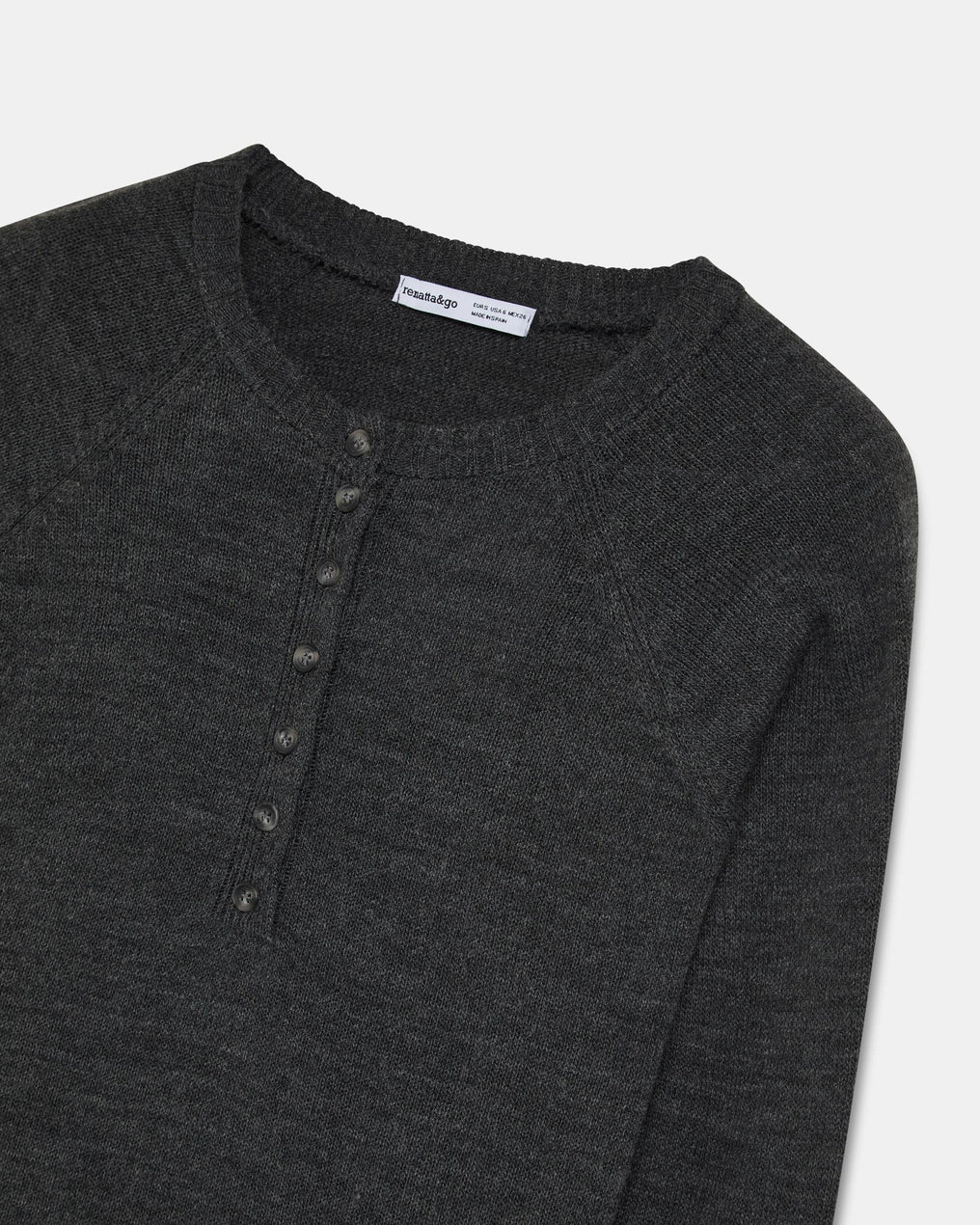 Sweater Botões Frontais Antracite