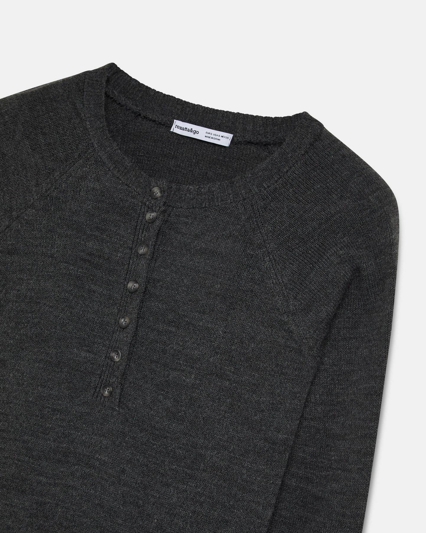 Sweater Botões Frontais Antracite