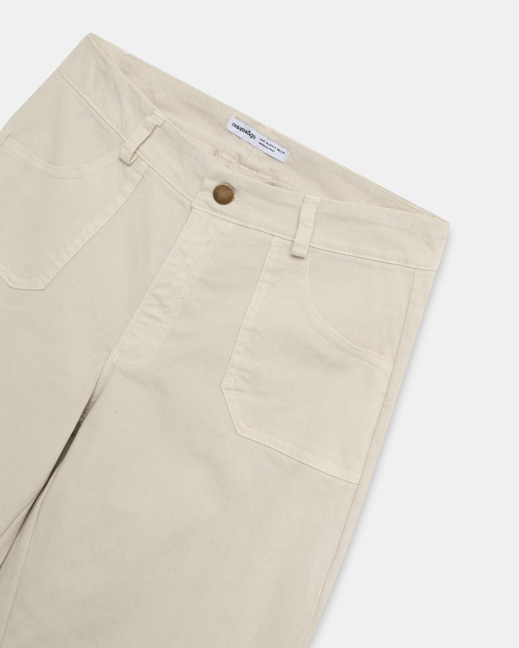 Jeans Estrellas Bolsillos Crudo