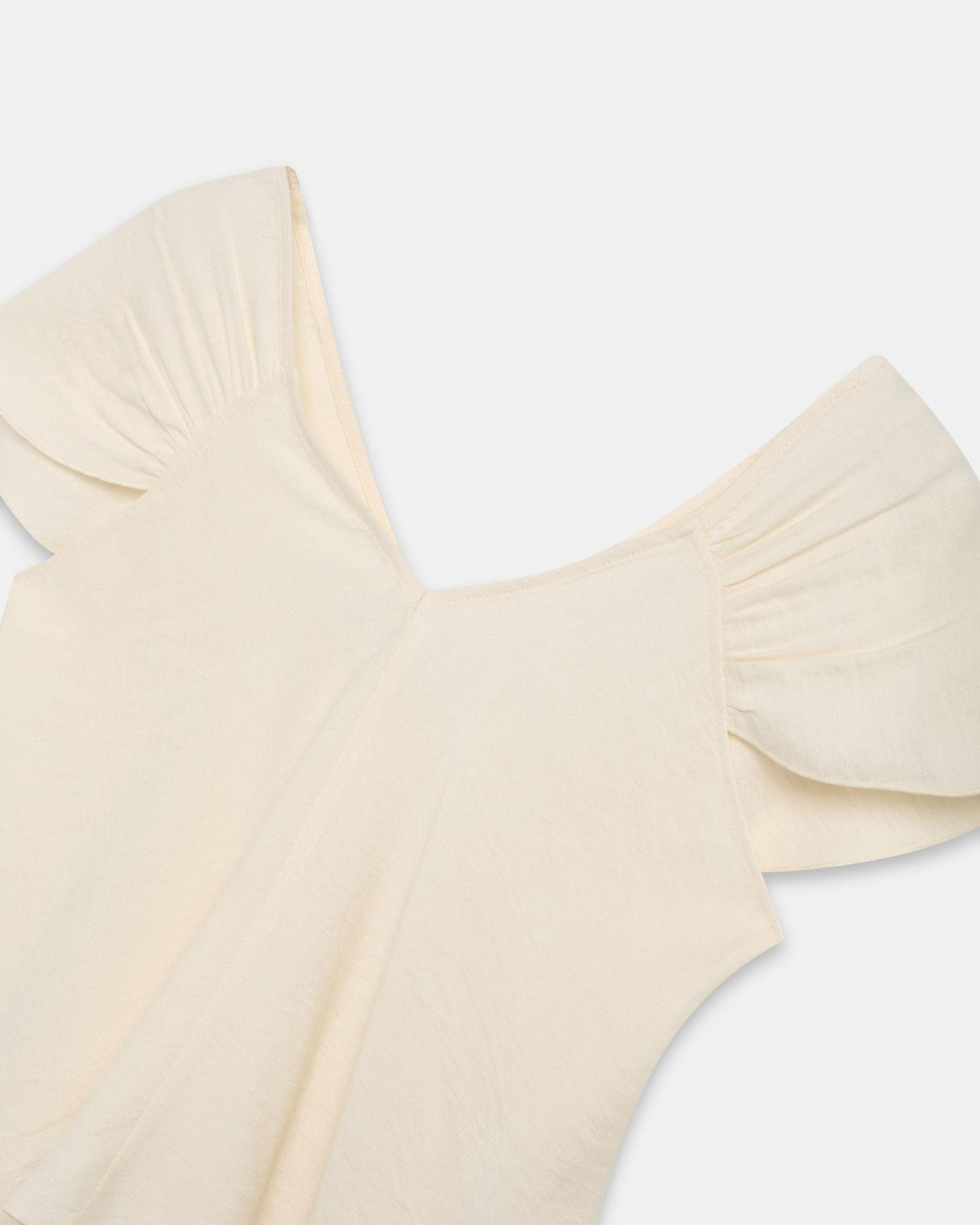 Blusa Escote Pico Espalda Blanca