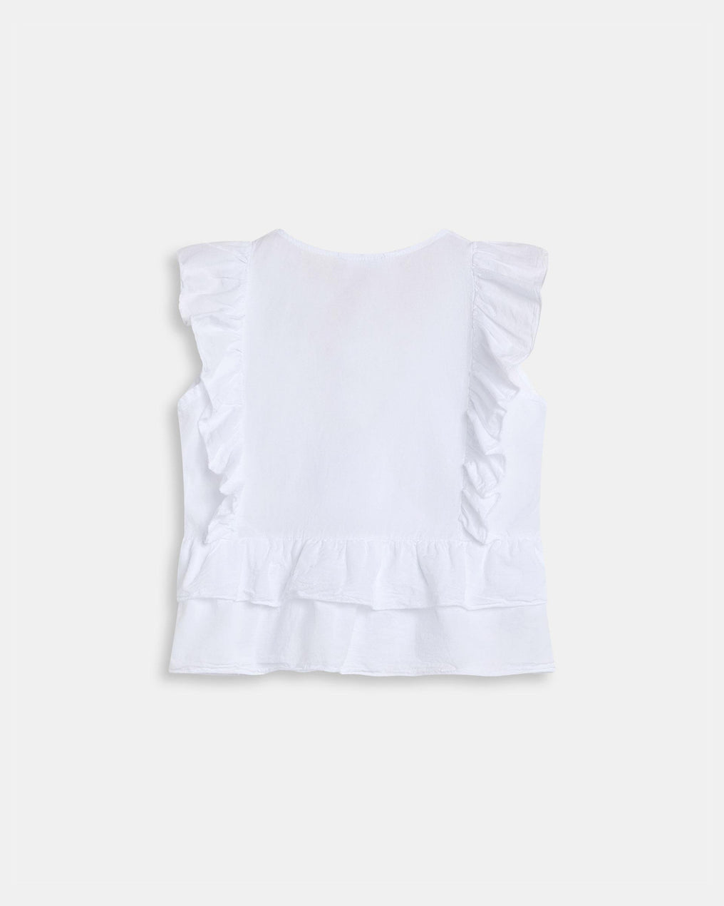 Blusa Cruzada Folhos Branca