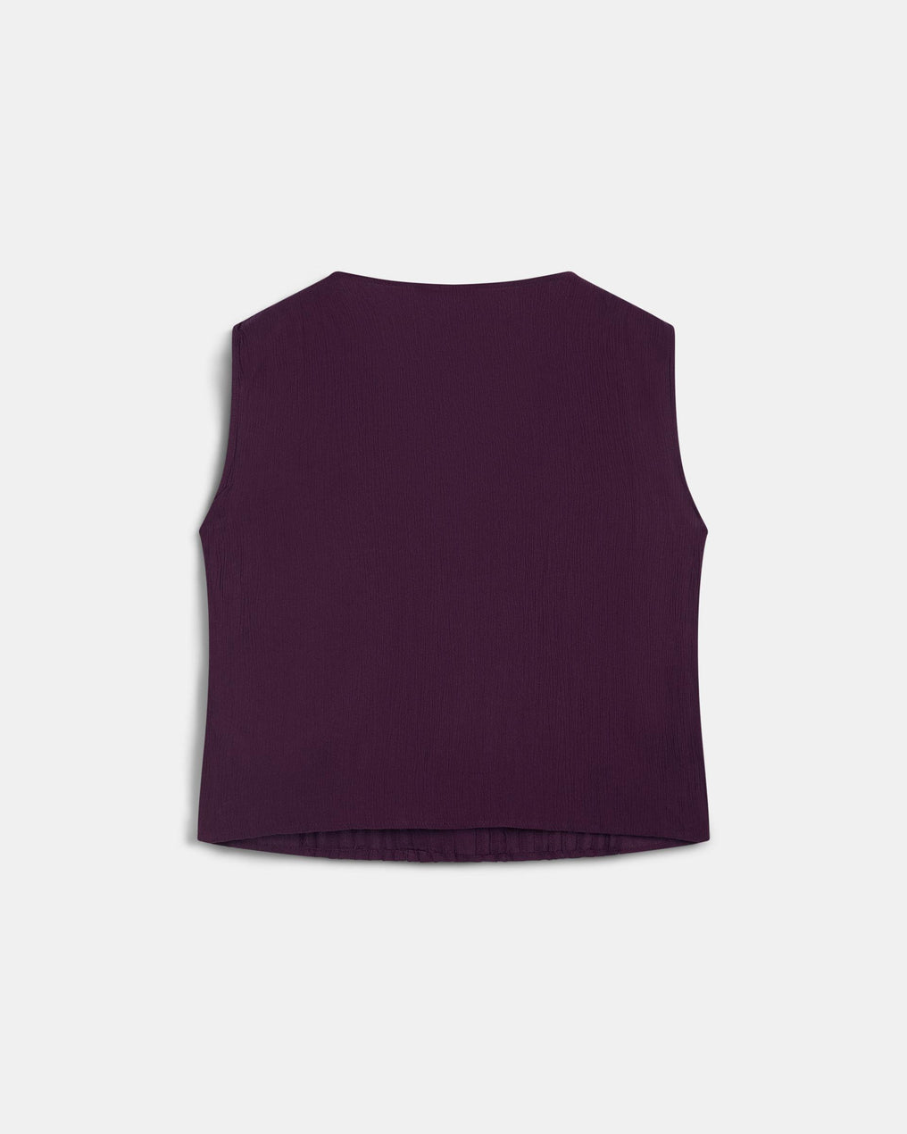 Top Lentejuelas Escote Pico Morado